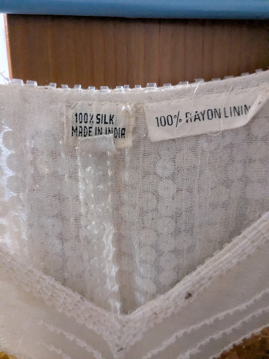 Sequin Butterfly Top - 100% Silk & Rayon image indicator(4)