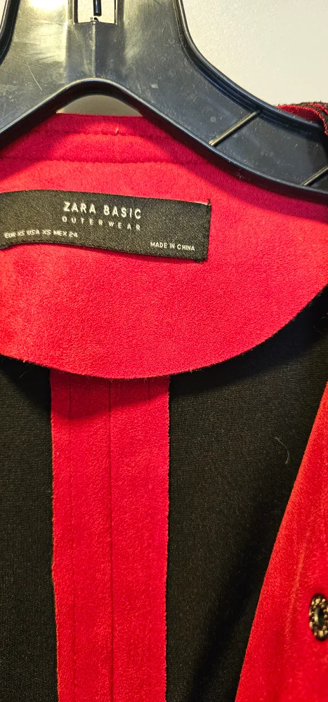 Zara Basic suede Red Outerwear - Size XS image indicator(2)