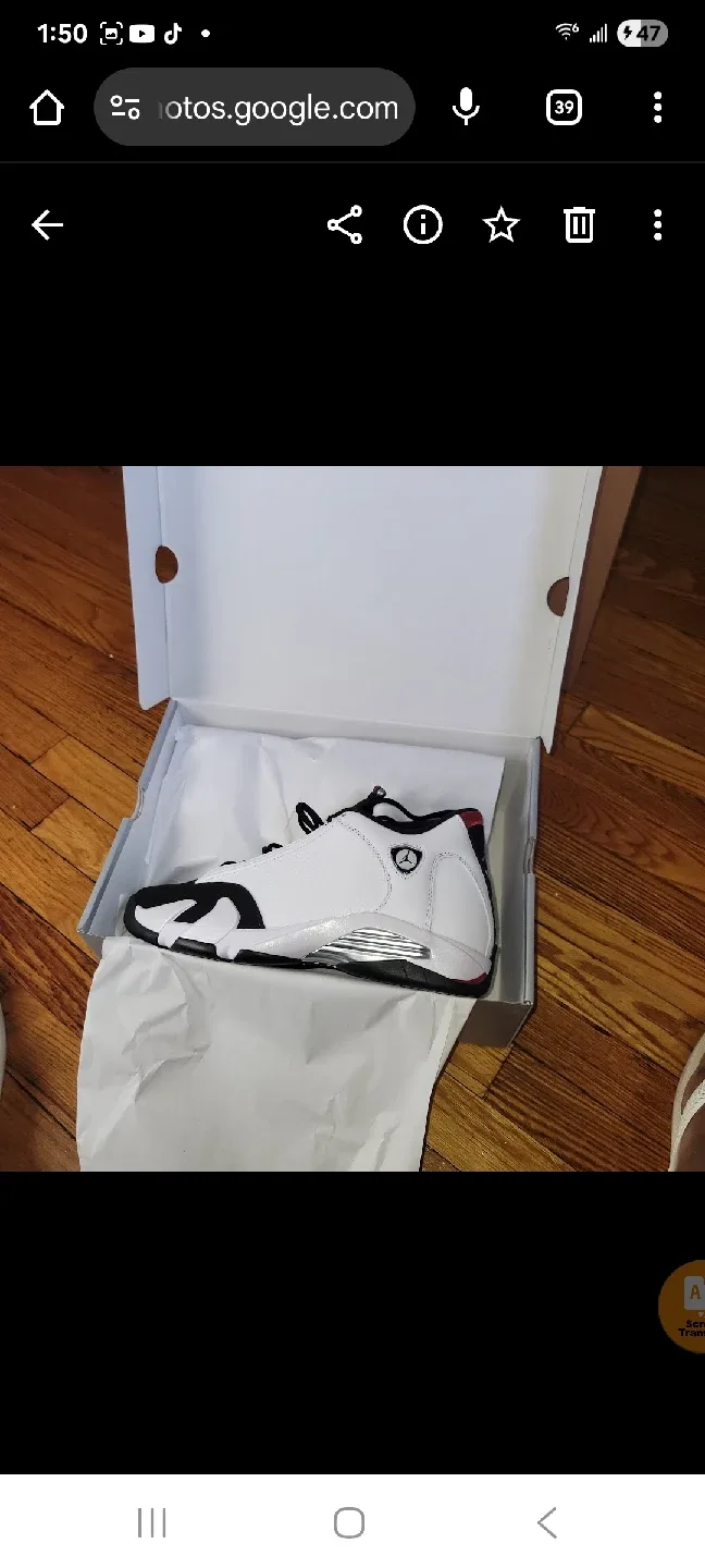 Jordan 14 Retro White/Black size 11.5 image indicator(3)
