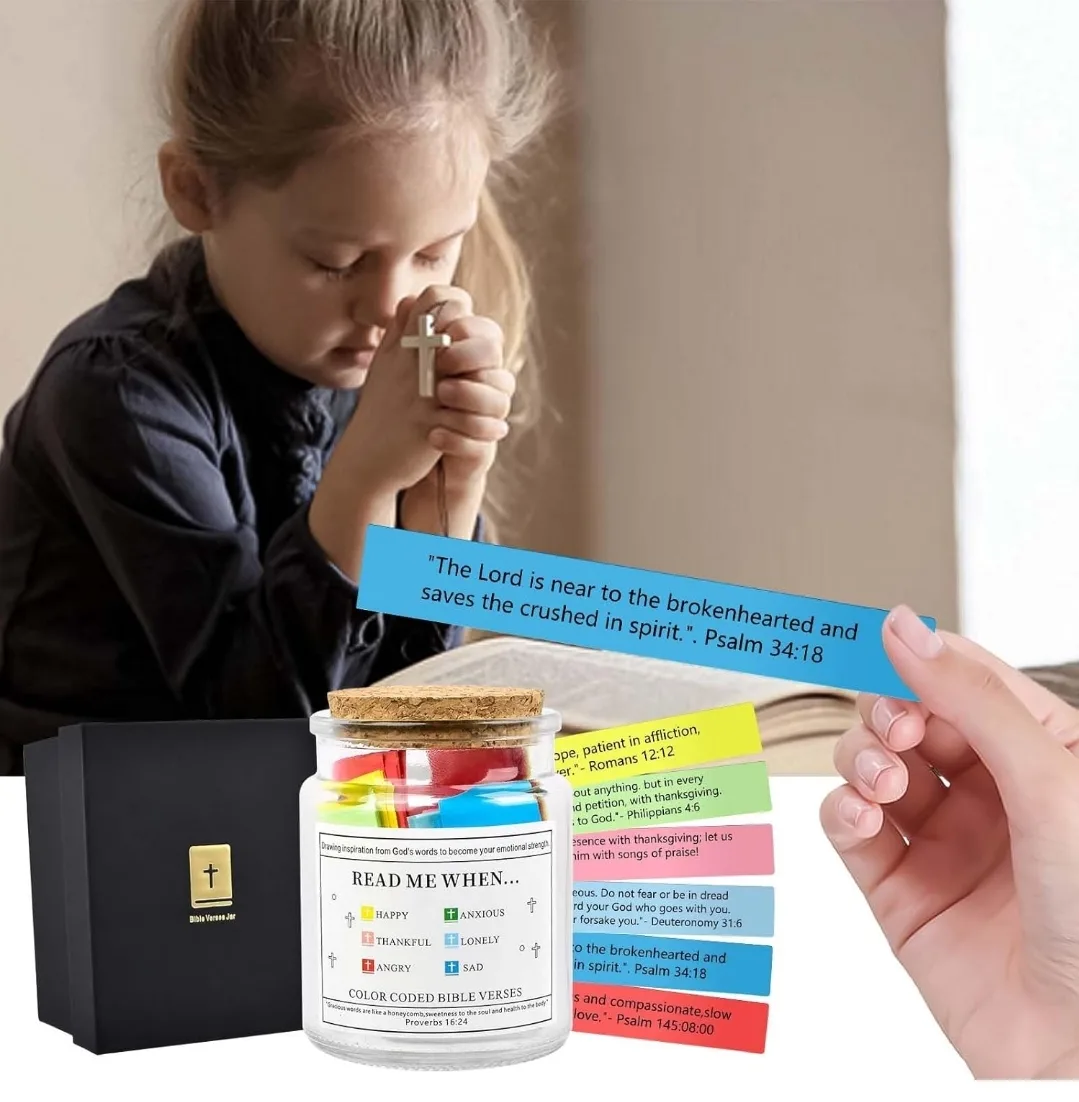 Bible Verse Jar - 120 Colour-Coded Scripture Cards image indicator(5)