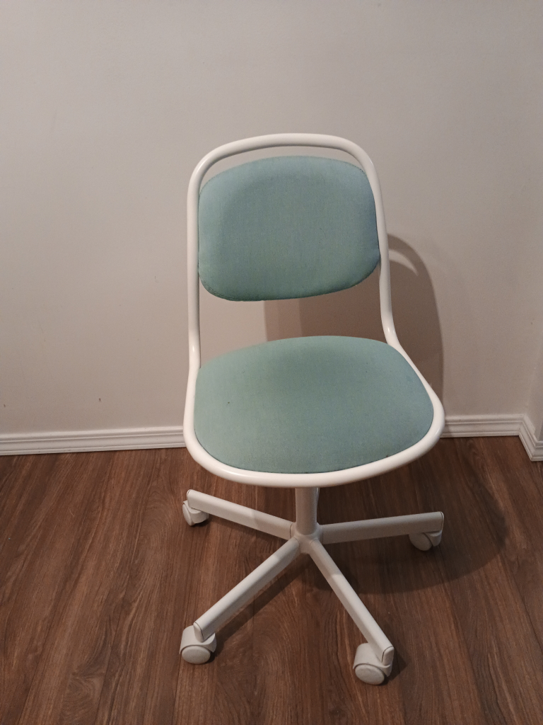 Mint Green & White Desk Chair