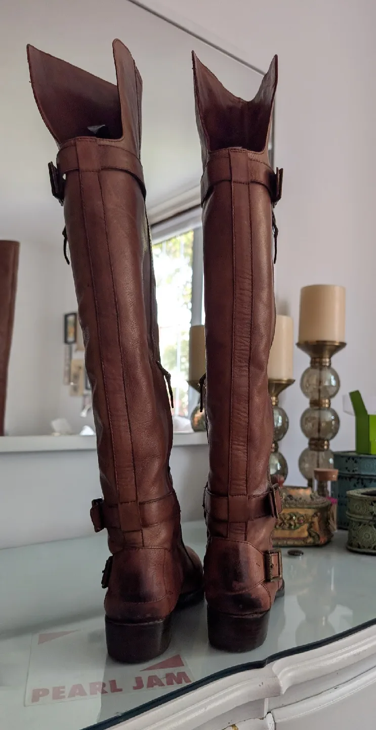 Sam Edelman Brown Leather Riding Boots image indicator(3)