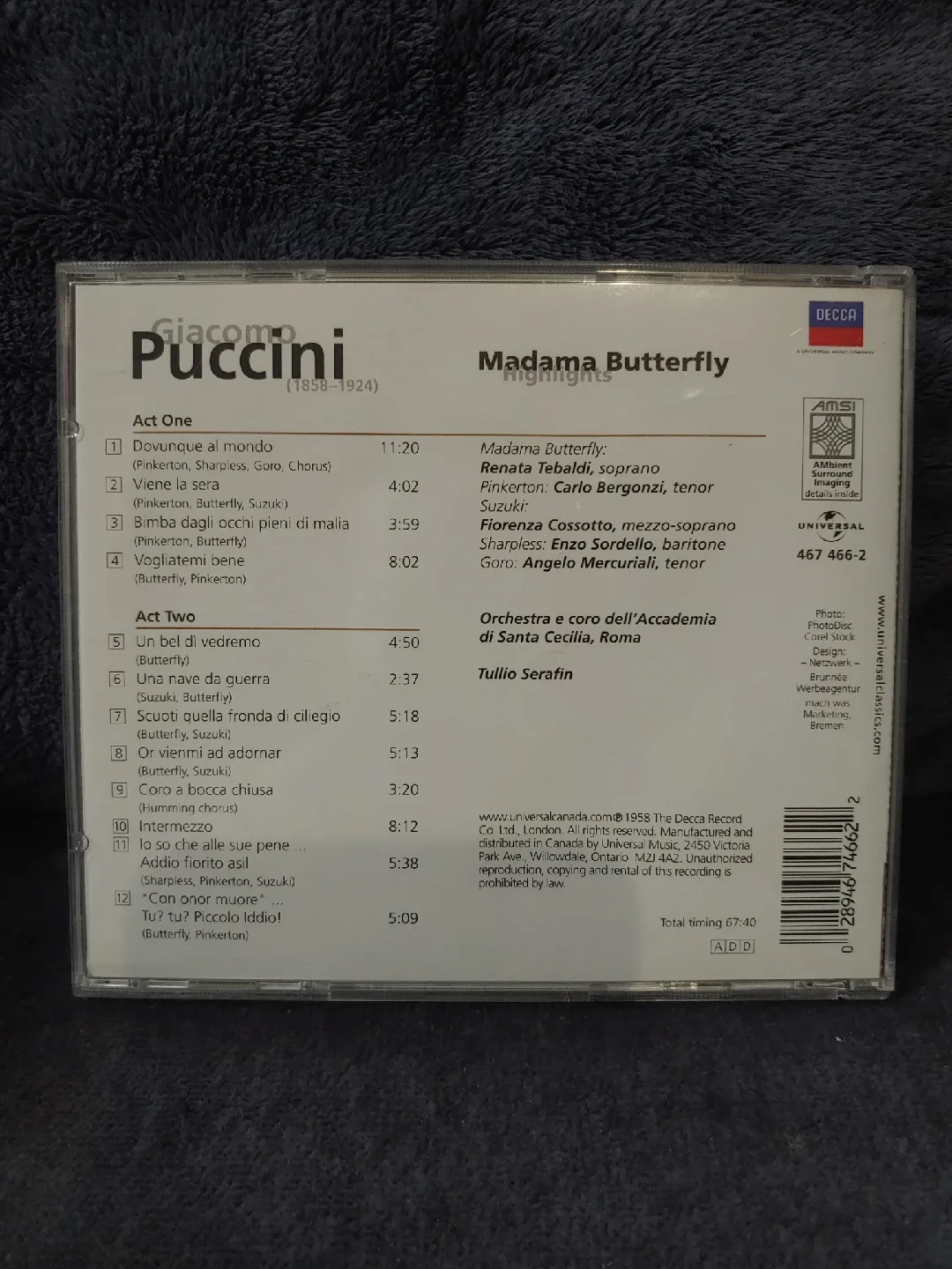 Giacomo Puccini Madama Butterfly Highlights CD image indicator(2)