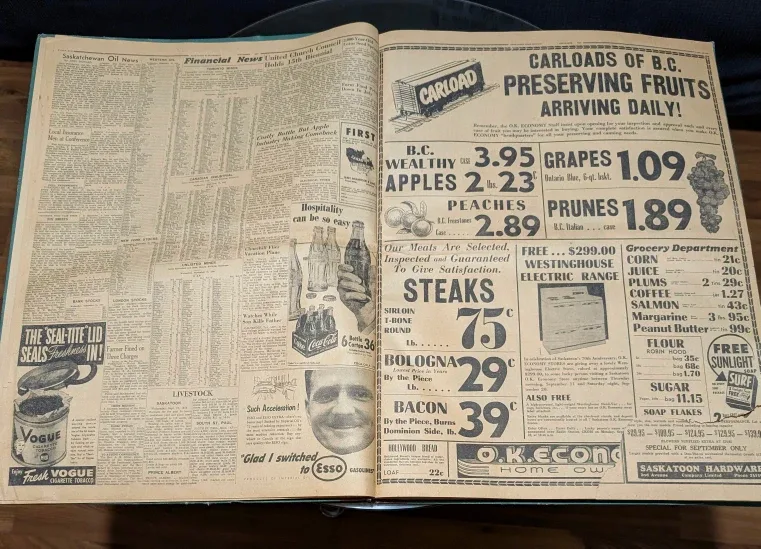 Vintage Saskatoon Star-Phoenix Newspaper image indicator(8)