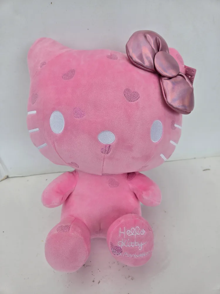 Rare 12 inch hello kitty pink 50th anniversary plush new w tag image indicator(3)