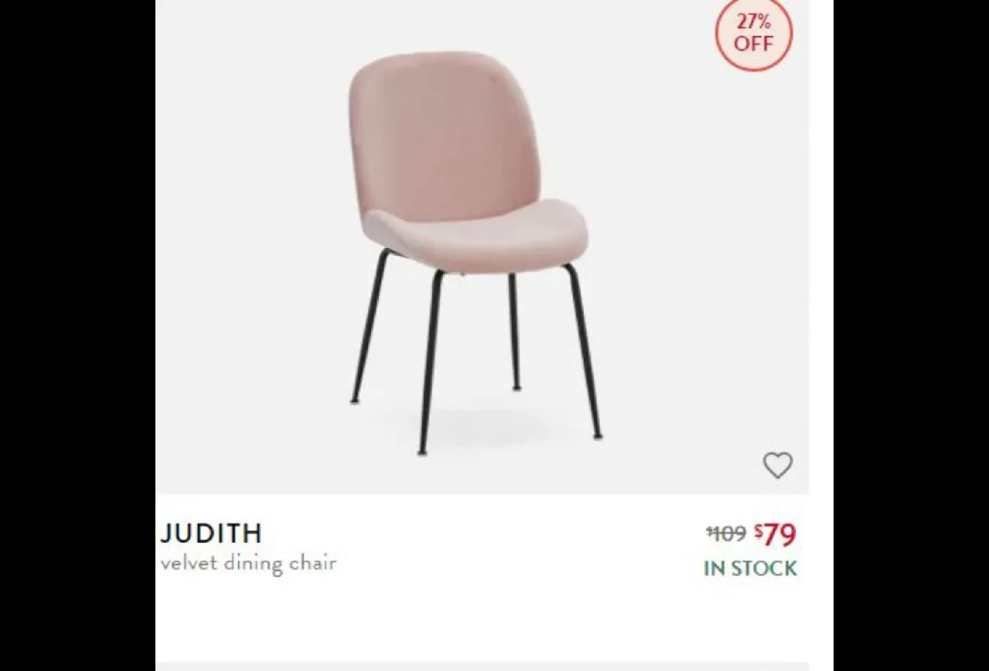 Judith Velvet Dining Chair set of 4 thumbnail