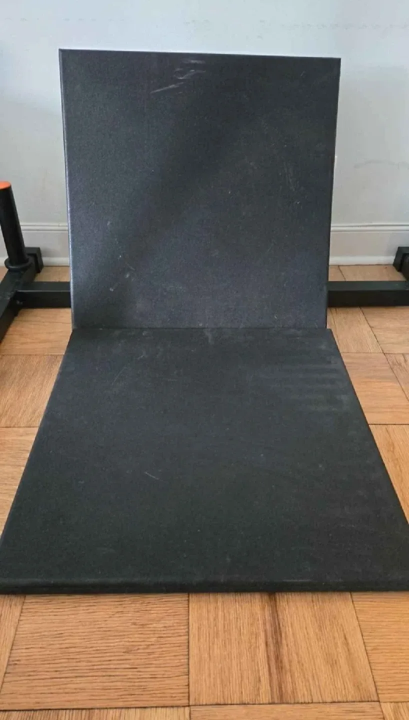 squat rack set with plates,mats,and clips image indicator(4)