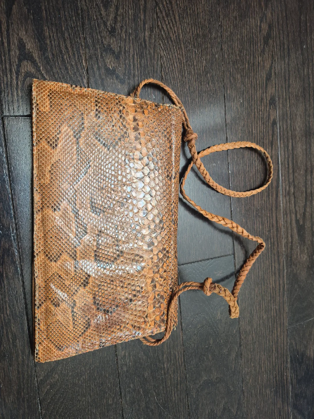 VINTAGE Real Snakeskin Envelope Bag image indicator(3)