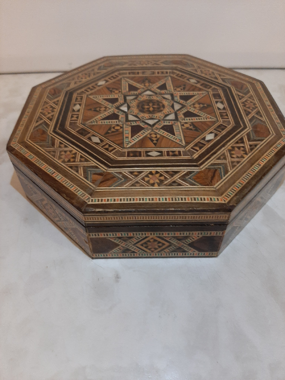 Octagon Wooden Inlay Box