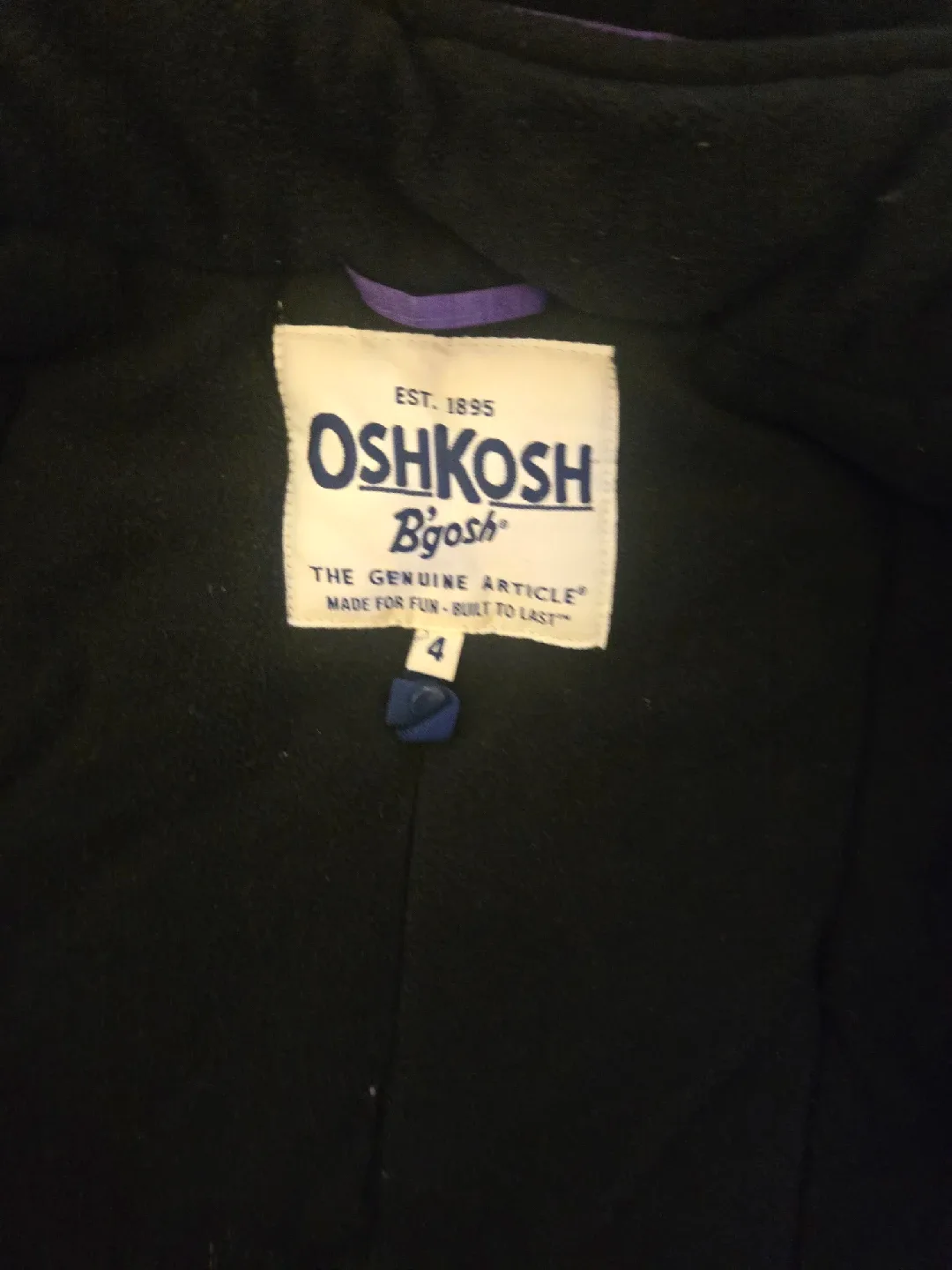 OshKosh Bgosh Purple Winter Jacket - Size 4 girls image indicator(2)