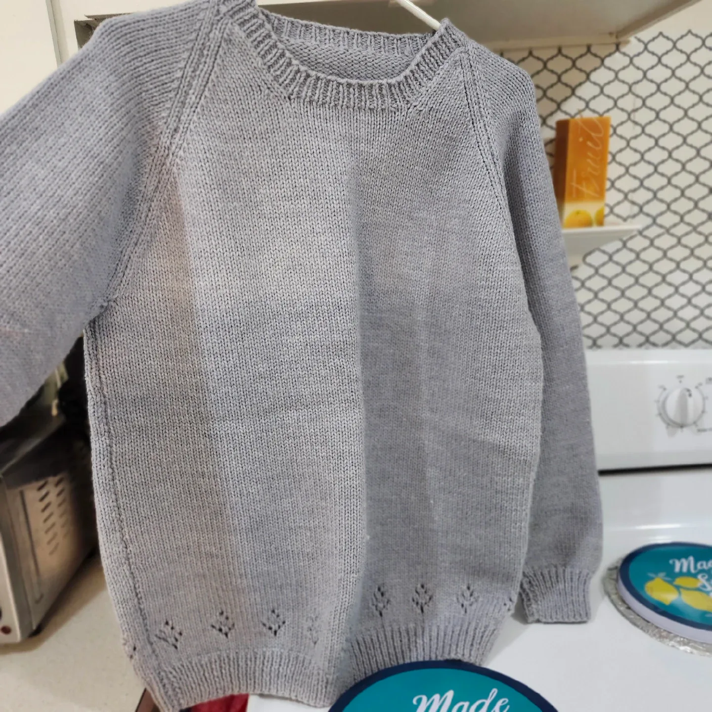 Grey Hand Knit Sweater