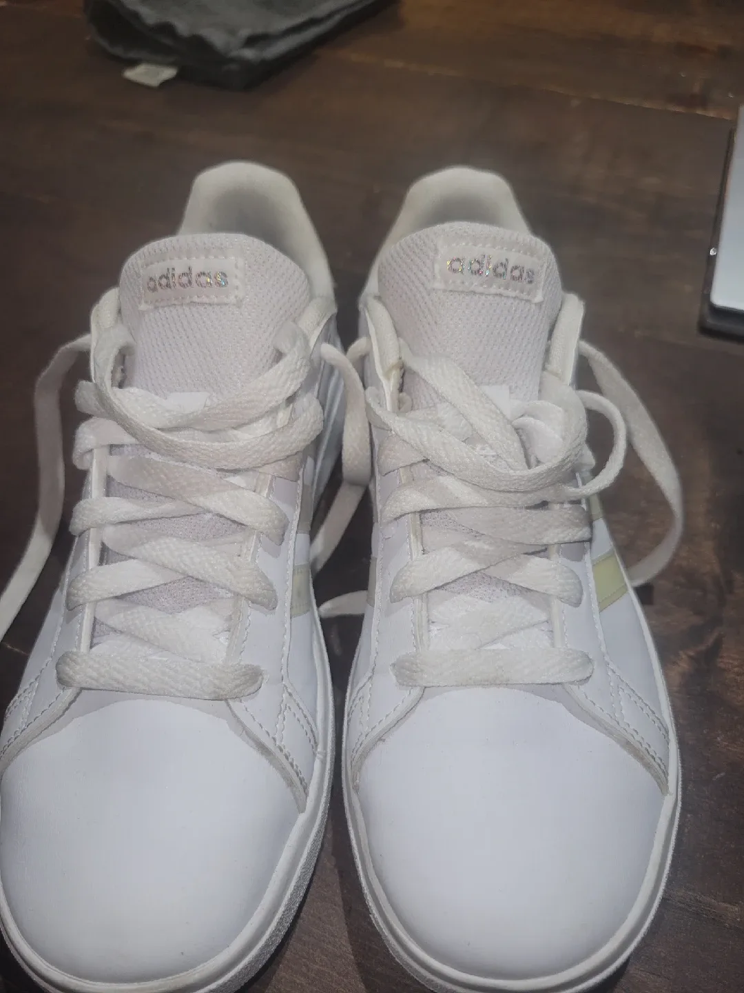 Adidas Grand Court Iridescent Stripe Shoes - Size 4.5 US image indicator(2)