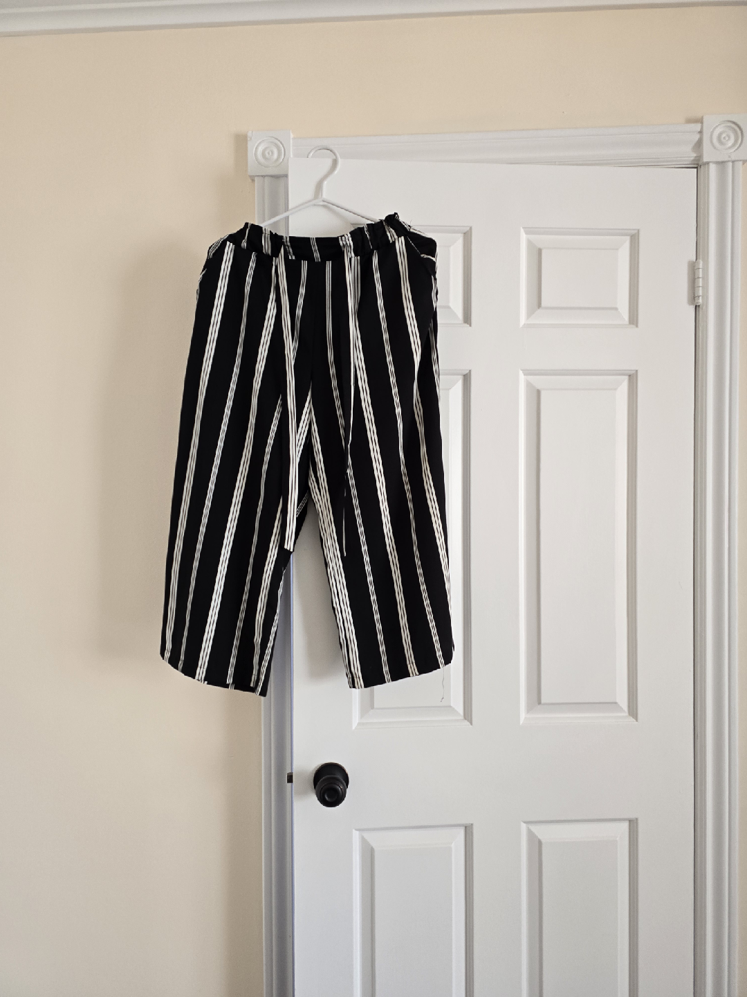 Striped Culottes - Black and White