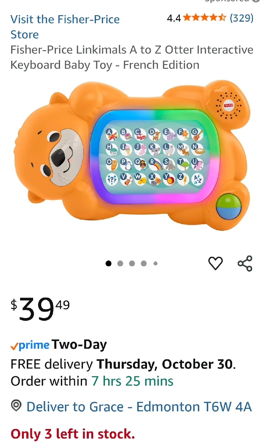 Fisher-Price Linkimals A to Z Otter Toy - photo 2