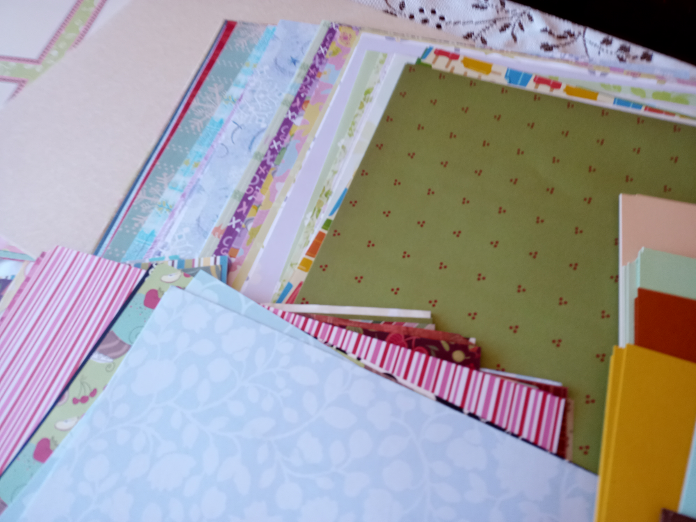 Scrapbook Paper Lot - Various Designs & Colours