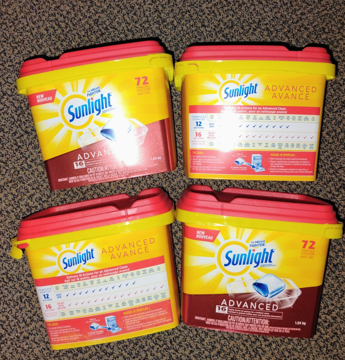 1 Containers of Sunlight Advanced Dishwasher Pods, 72 count - photo 2