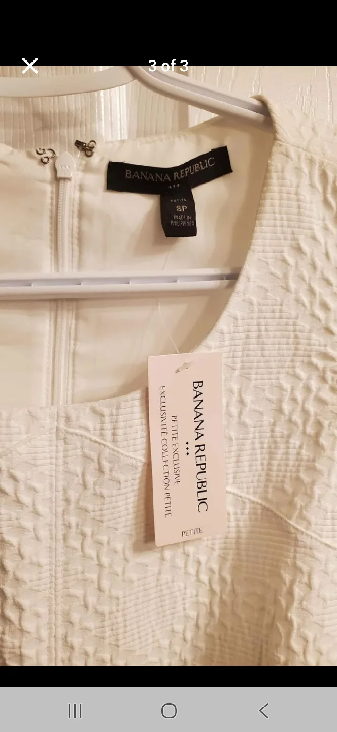 Banana Republic Petite White Dress - Size 8P image indicator(2)