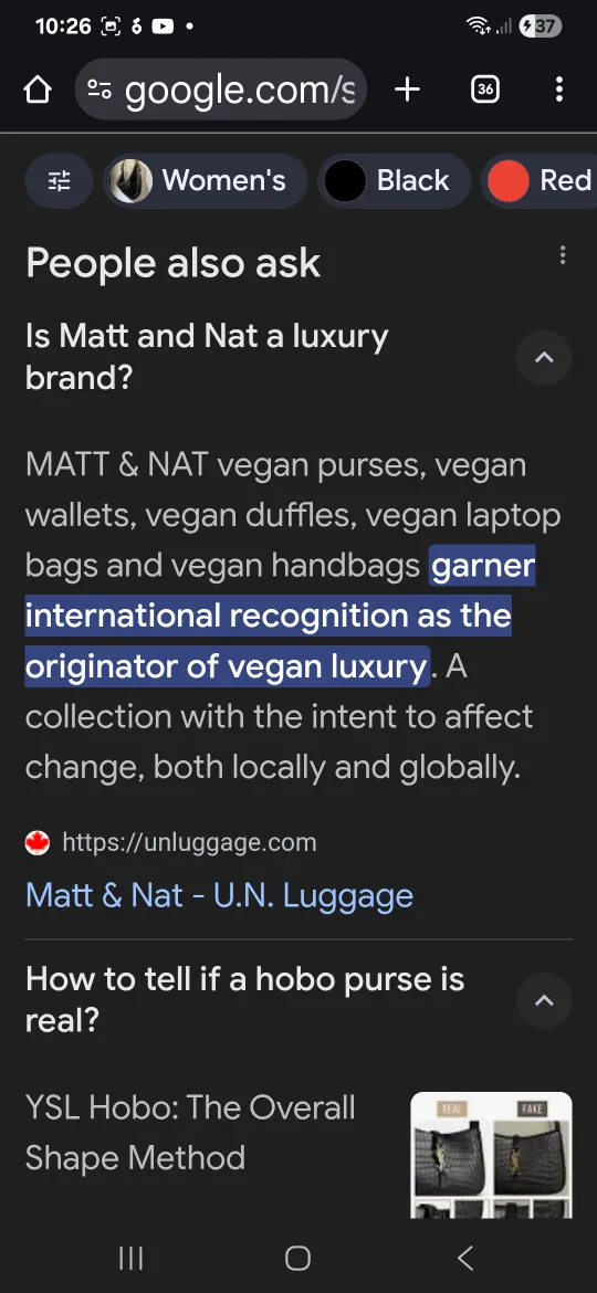 Matt & Nat Blue Vegan Leather Hobo Bag image indicator(6)