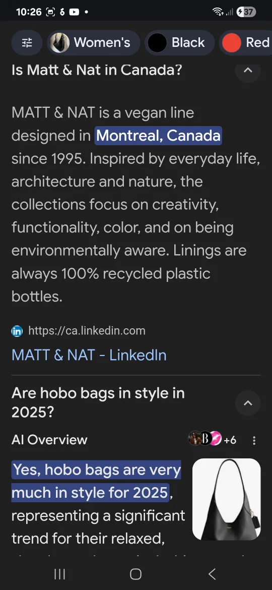 Matt & Nat Blue Vegan Leather Hobo Bag image indicator(7)