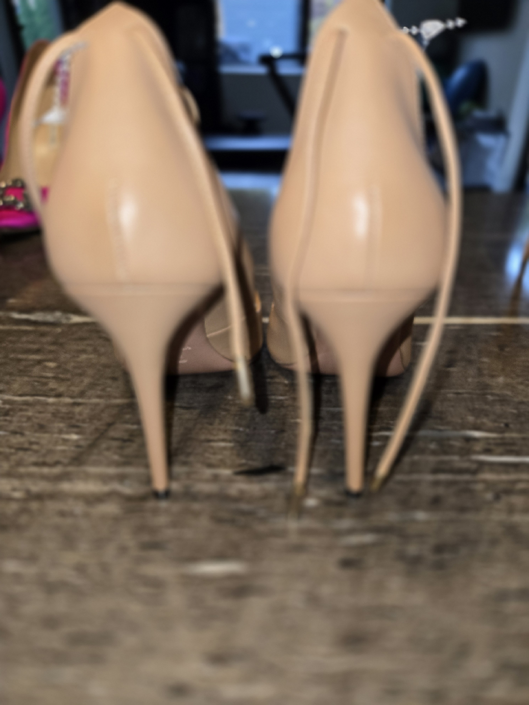 Aquazzura Firenze Nude Leather Heels - photo 4