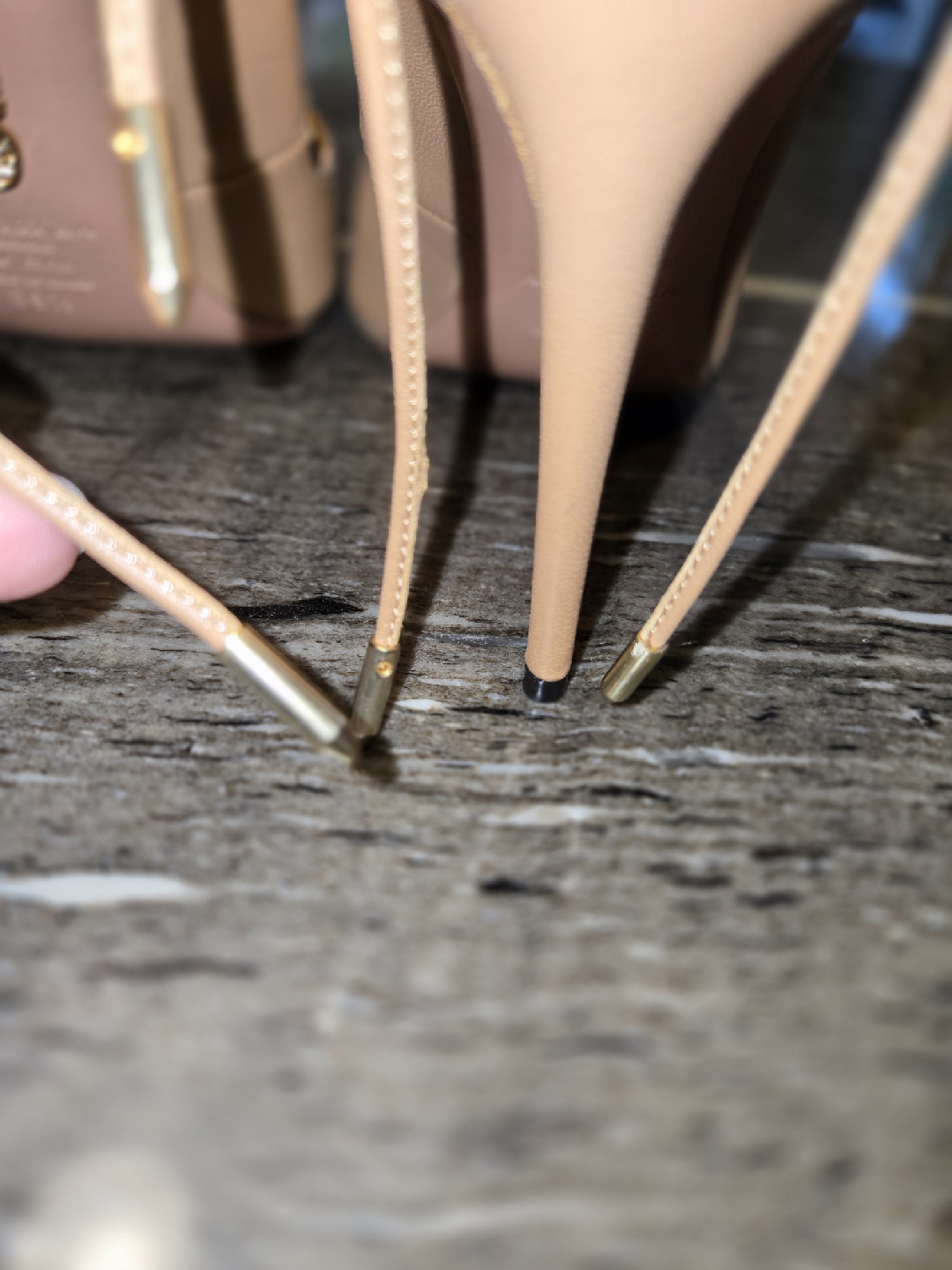 Aquazzura Firenze Nude Leather Heels - photo 5