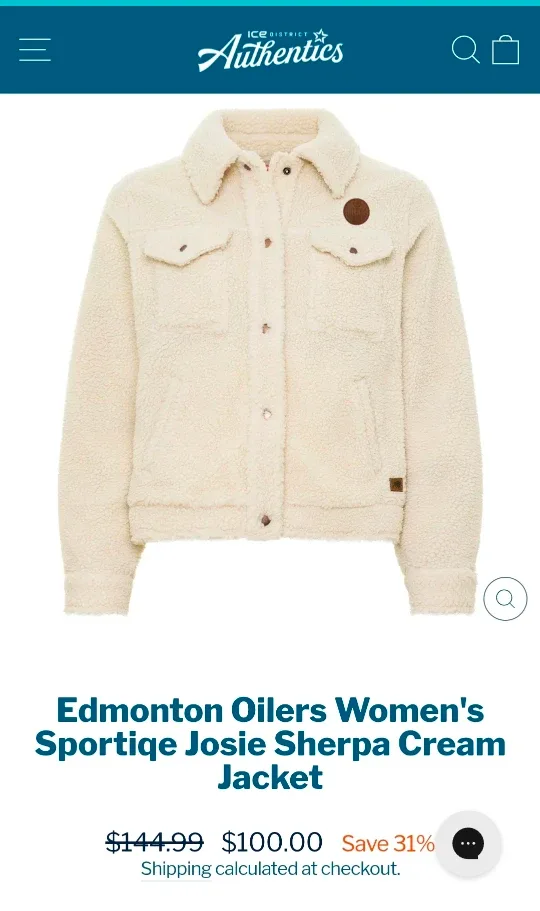 Ladies Oilers Sherpa Jacket