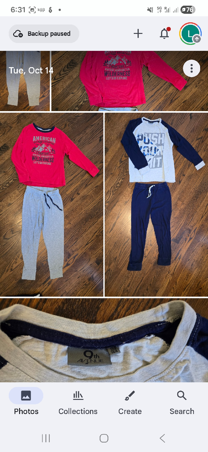 Kids Pajama Set Size 10Y