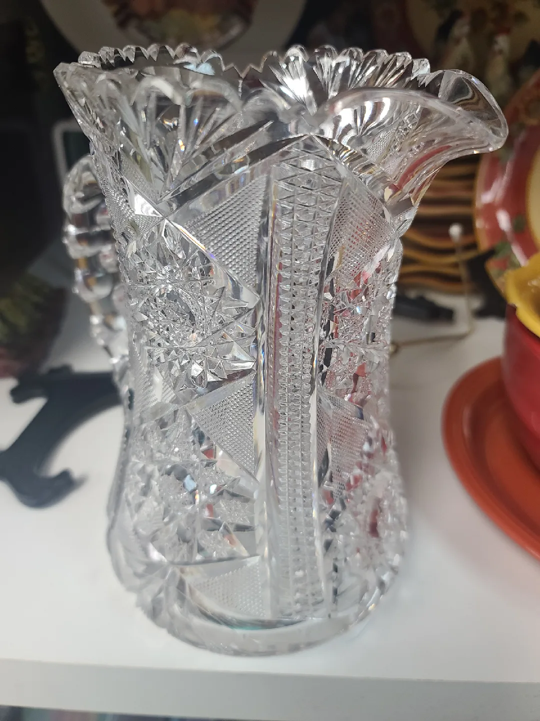 Vintage Cut Glass Pitcher image indicator(3)