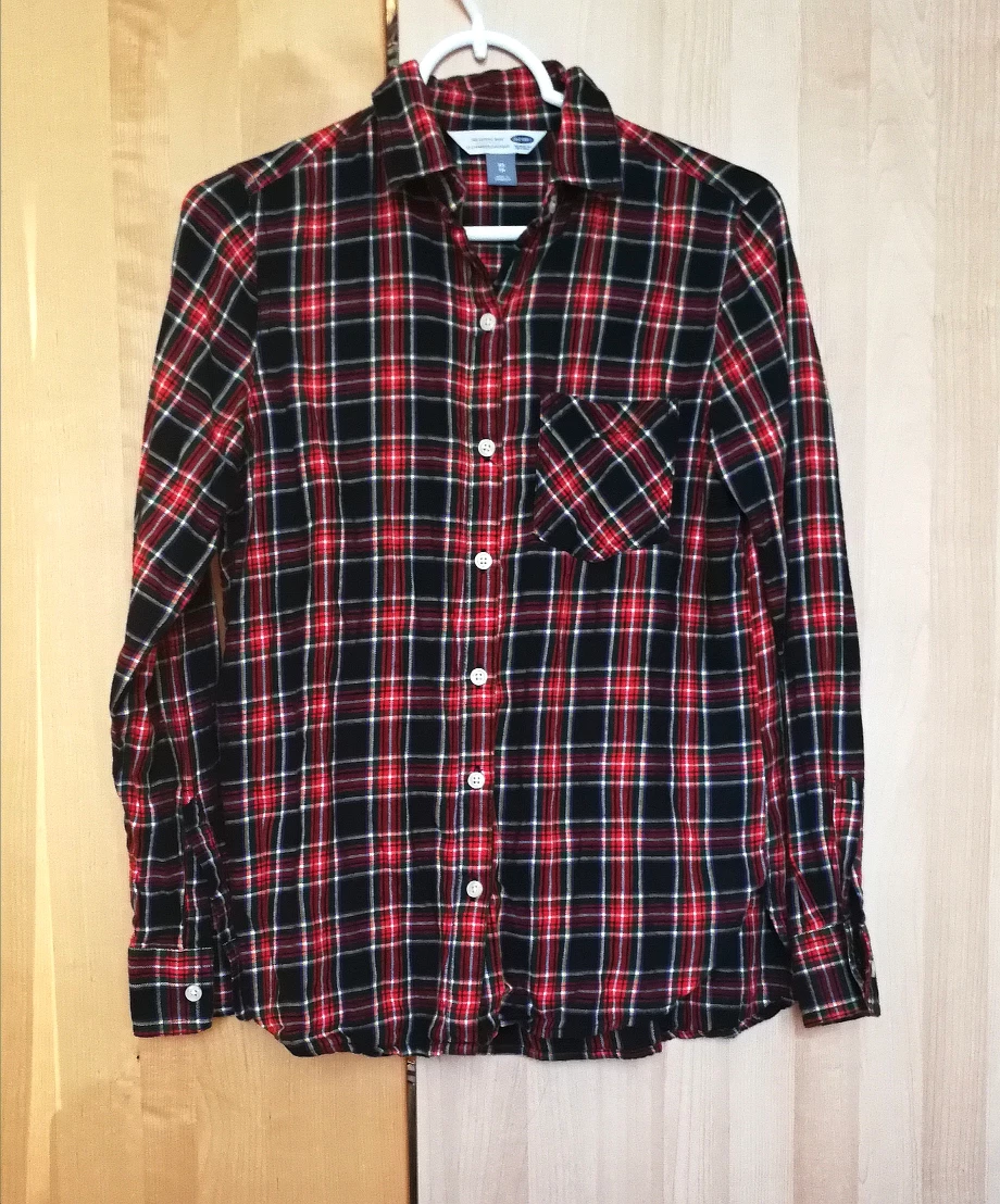 Plaid Flannel Shirt - Women Size XS - photo 2