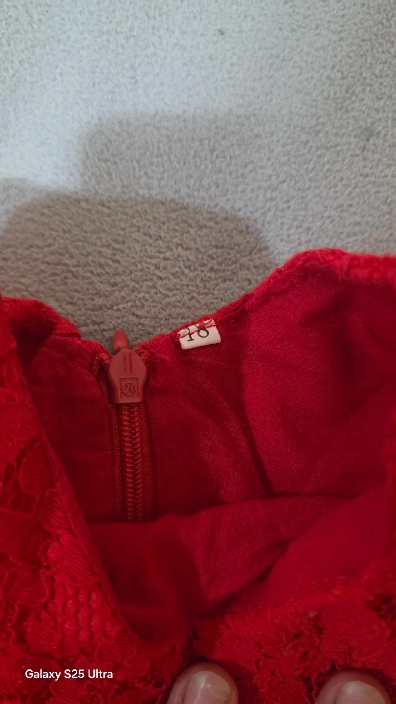 Red Lace Dress - Size 18 Months image indicator(2)