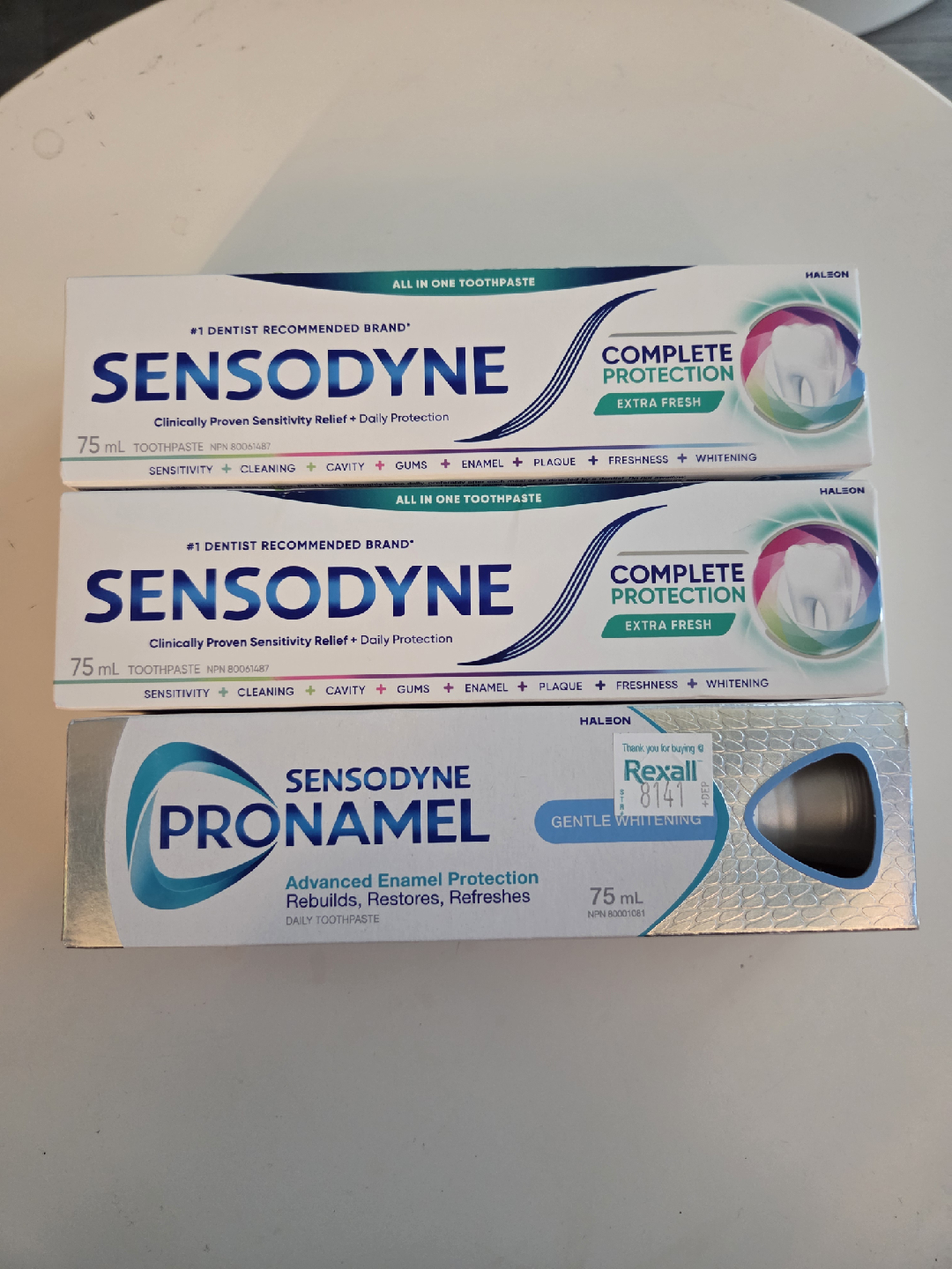 3 x Sensodyne toothpaste