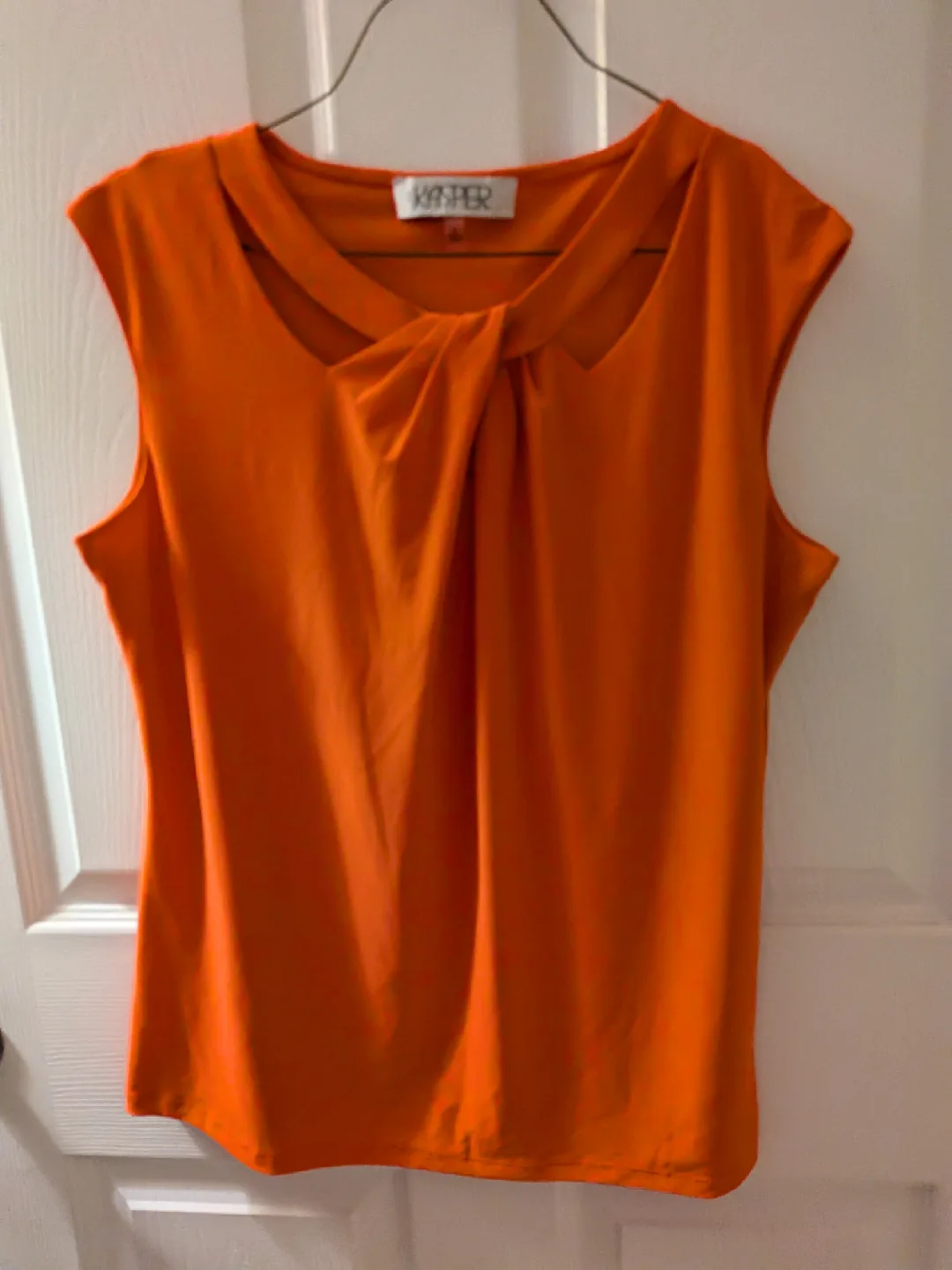 Kasper Orange Sleeveless Top - Size S thumbnail