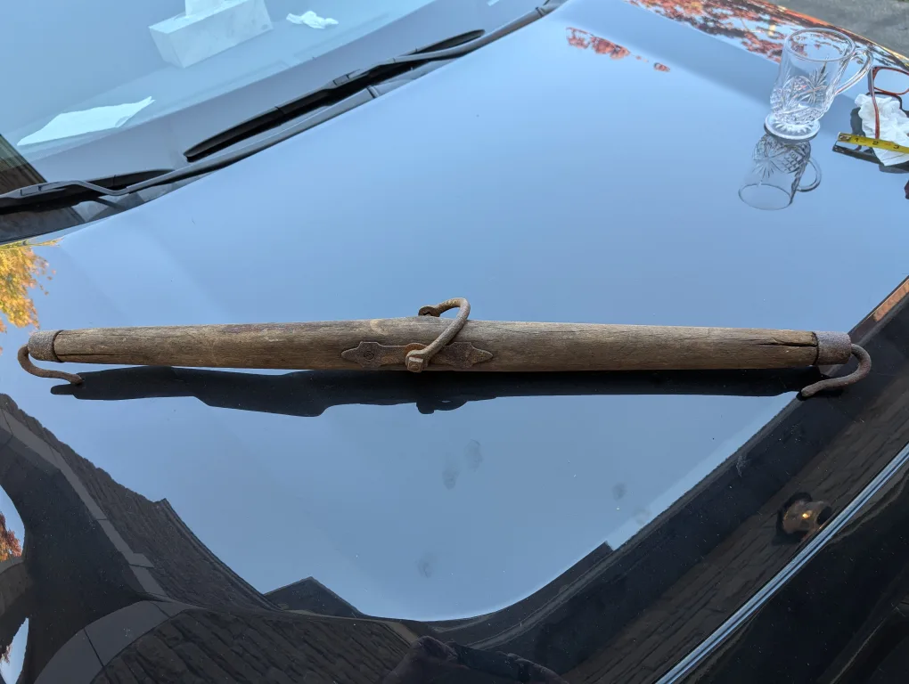 Antique Wooden Yoke with Metal Hooks thumbnail