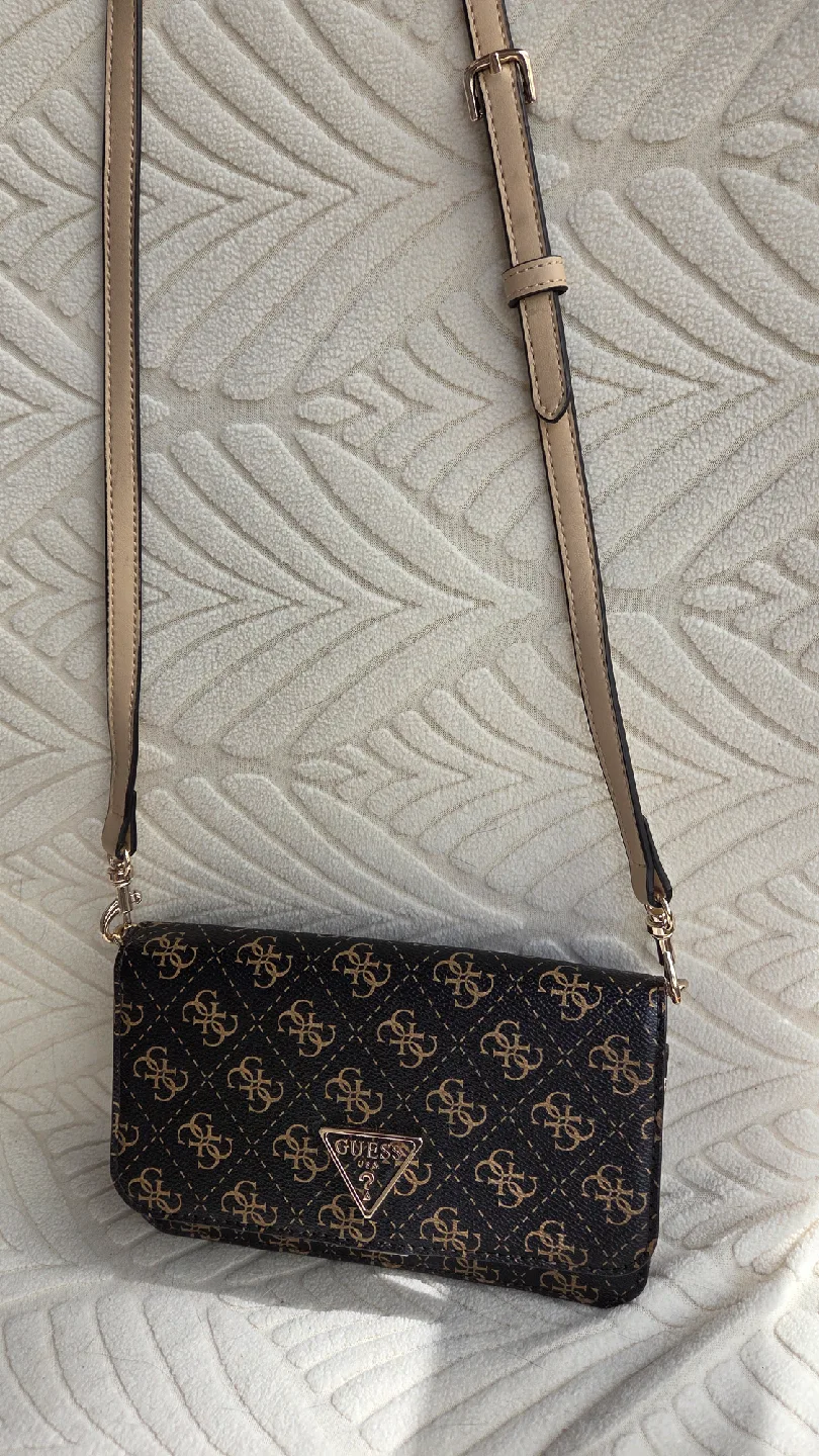 Guess Brown Patterned Crossbody Bag thumbnail