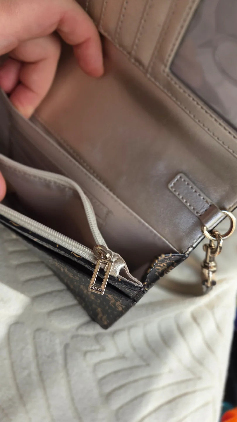 Guess Brown Patterned Crossbody Bag image indicator(3)