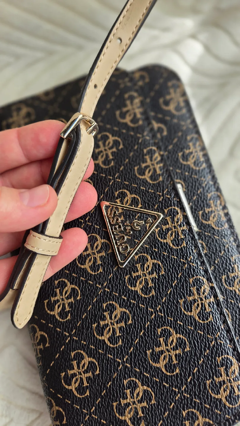 Guess Brown Patterned Crossbody Bag image indicator(4)