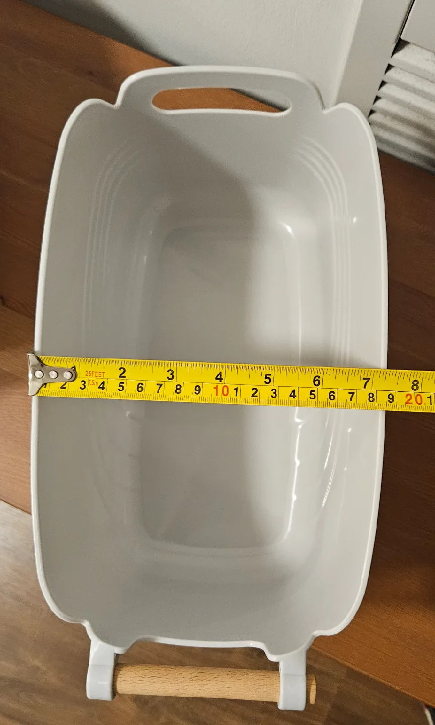 Grey Storage Bins with Wooden Handles image indicator(4)