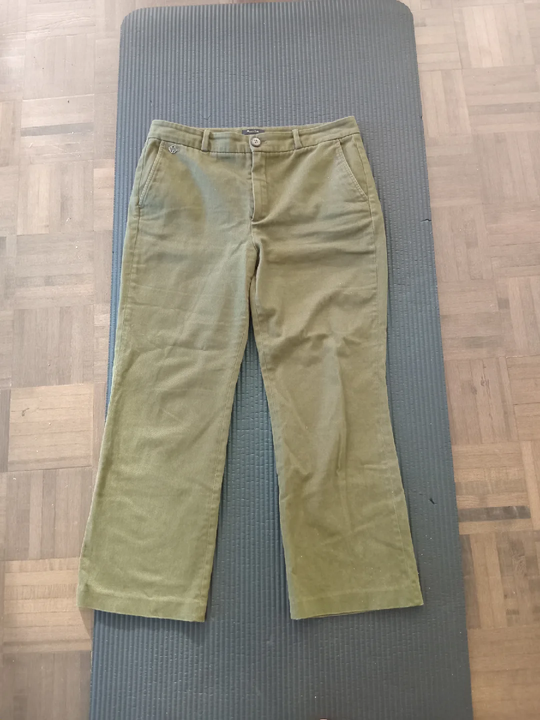 Massimo Dutti Olive Green Pants Size 10 thumbnail
