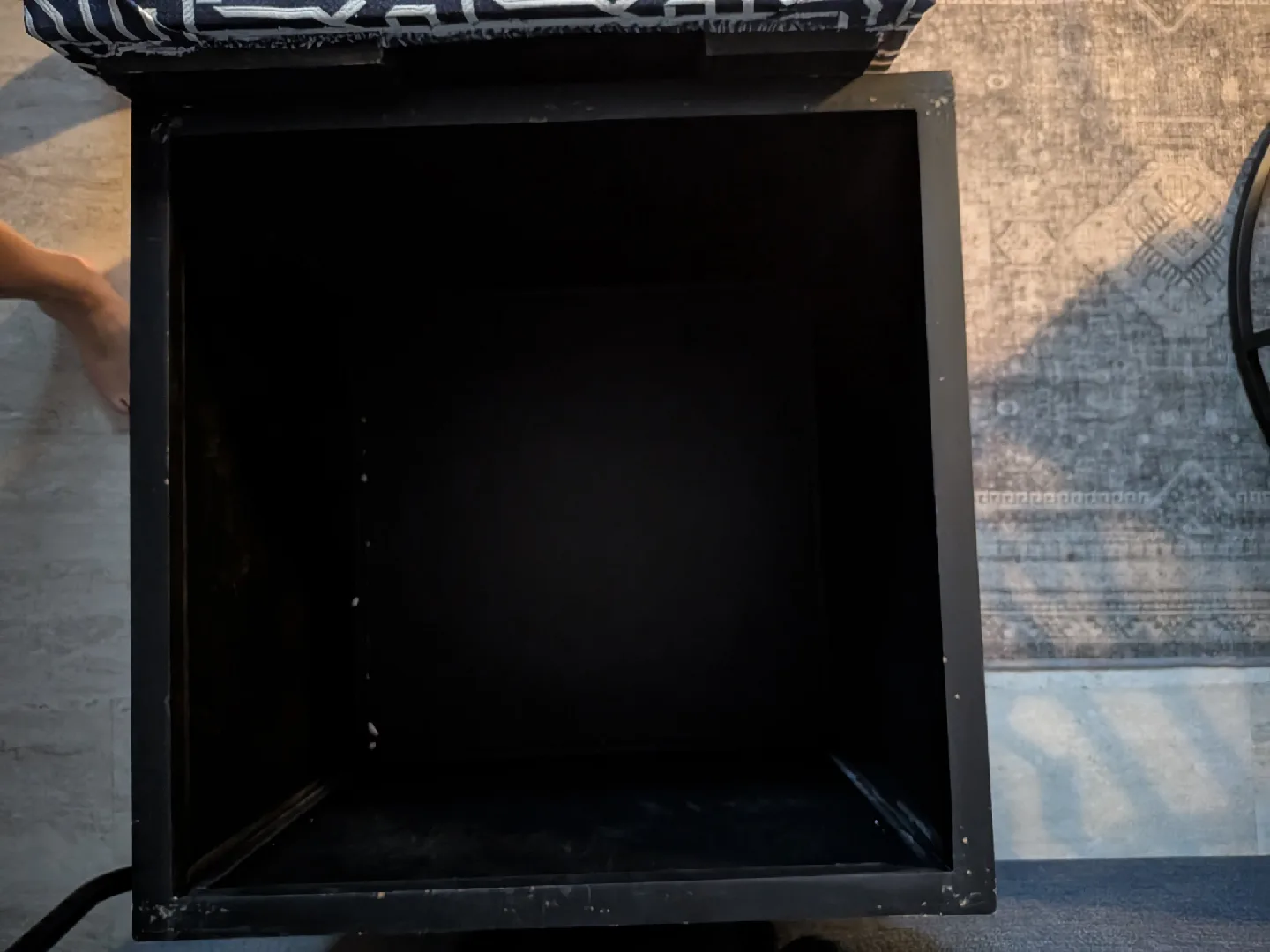 Storage Ottoman with Patterned Cushion image indicator(4)