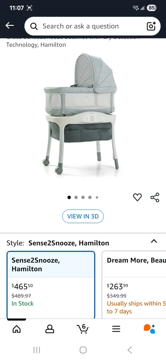 Graco Sense2Snooze Bassinet - Like New! image indicator(2)