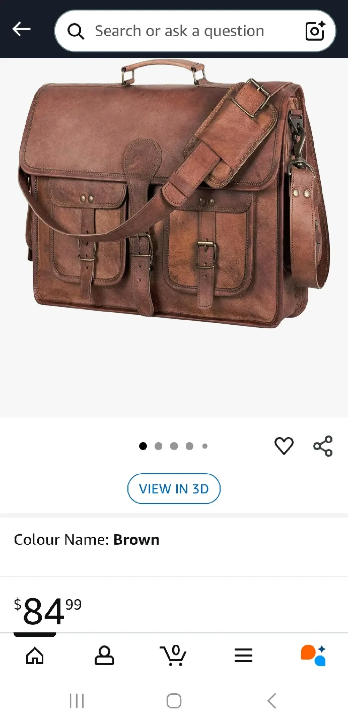 Komal's Passion Leather Brown Messenger Bag image indicator(7)