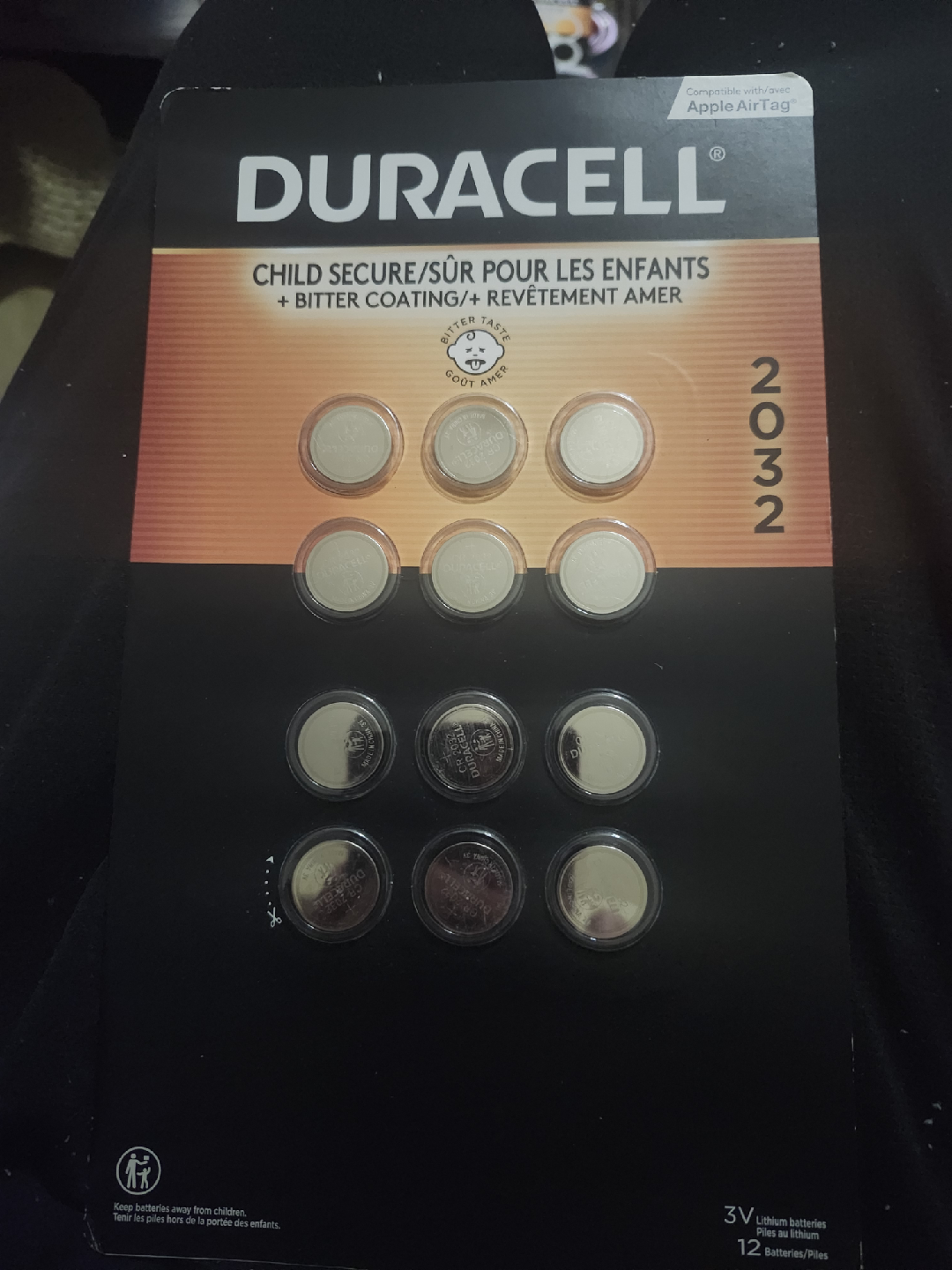 Duracell CR2032 3V Lithium Batteries - 12 pack