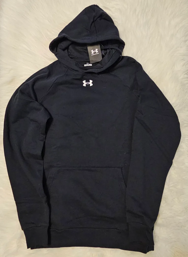 BNWT Under Armour UA Rival Fleece Black Hoodie image indicator(3)