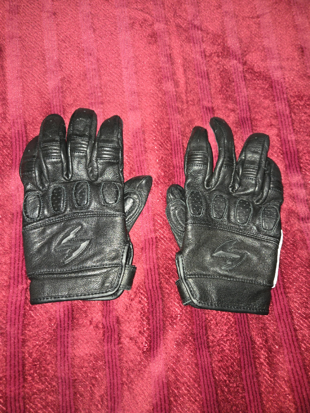 Black Sorpion Gripster Leather Motorcycle Gloves