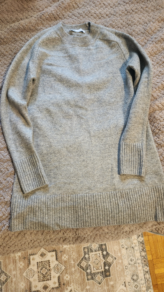 Zara Grey Wool Blend Sweater Dress - Size Small - photo 2