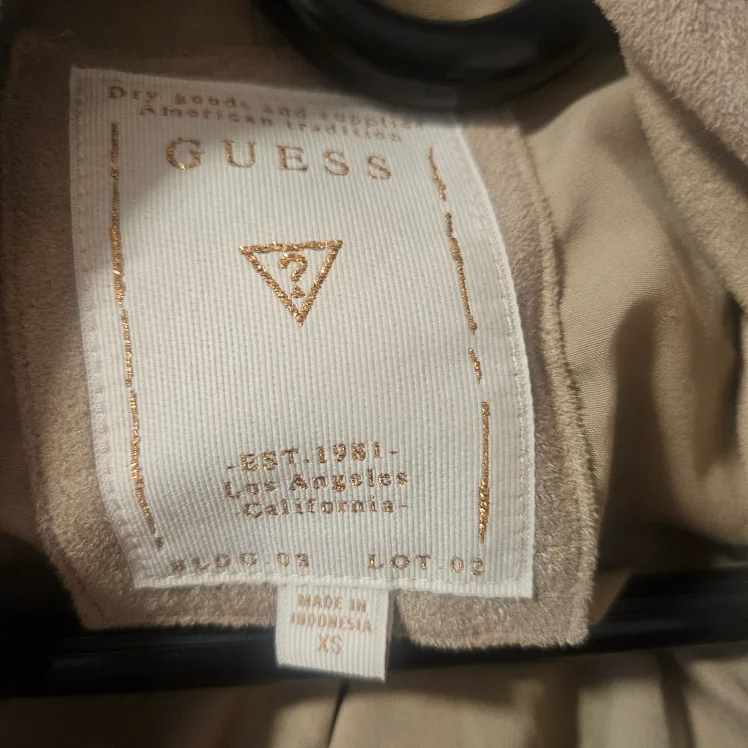 Guess XS Beige Faux Suede Vest image indicator(4)