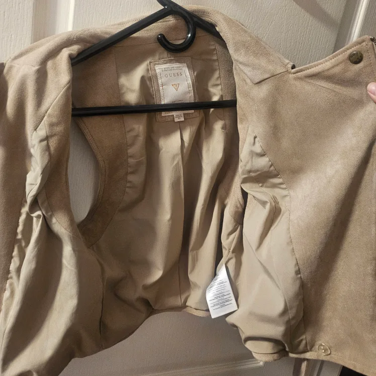 Guess XS Beige Faux Suede Vest image indicator(5)