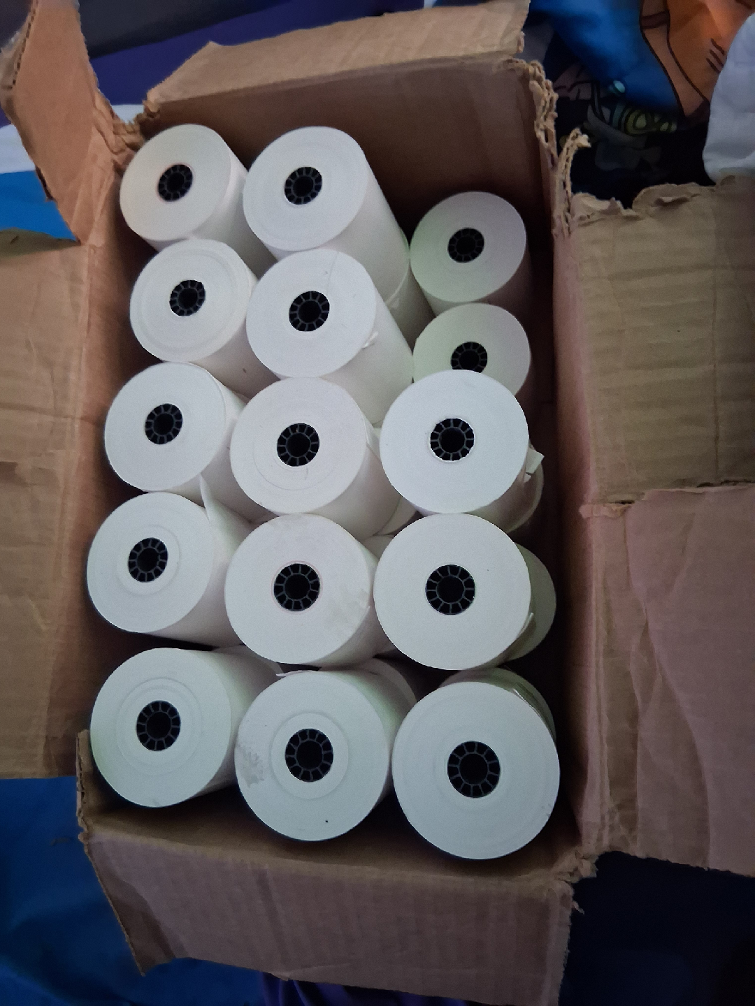 Box of Receipt Paper Rolls