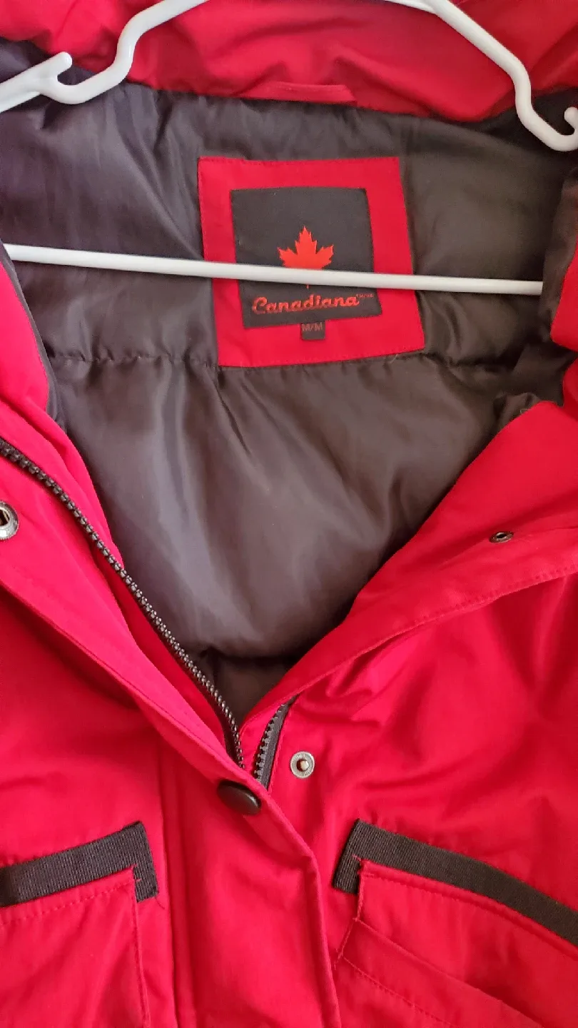 Canadiana Red Winter Parka - Size M image indicator(2)