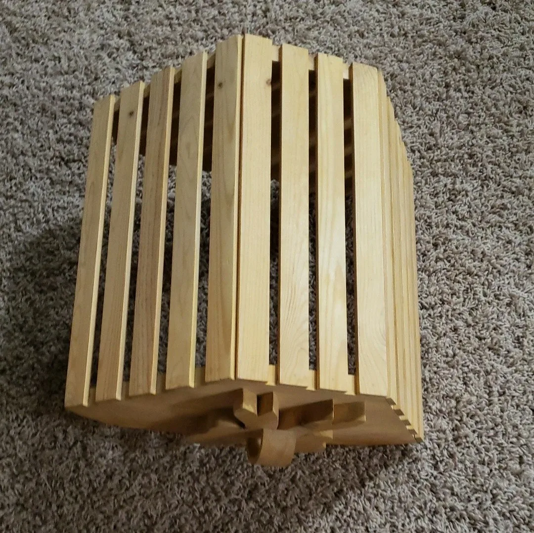 Wooden Basket Approx 14 in w x 10 in high. image indicator(2)